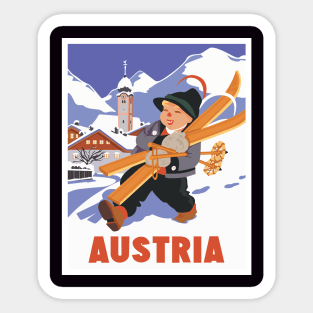 Austria Vintage Travel Poster Sticker